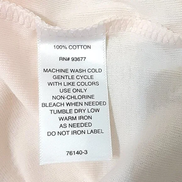 Liz Claiborne Womens Crew Neck Short Sleeve T-Shirt Size XL Light Peach - Picture 4 of 4